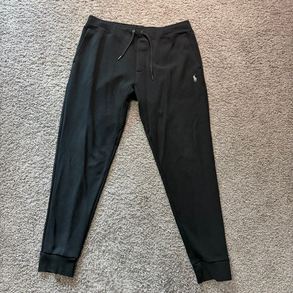 Polo Ralph Lauren Double Knit Jogger Sweatpants Black Men’s Size Medium